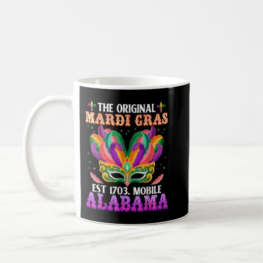 Mug Drôle Le Mardi Gras Mobile Original Alabama 1703 (Gauche)