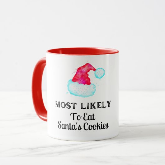 Mug Drôle Le Plus Probable À Père Noël Cookies (Devant gauche)