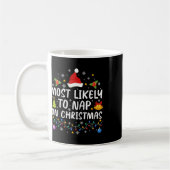 Mug Drôle Le Plus Probable De Faire La Sieste À Noël (Gauche)