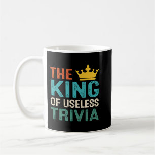Mug Drôle Le Roi d'Useless Trivia Day Retro Vintage