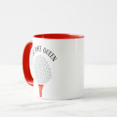 Mug Drôle Le Slice Queen Golf Ball Tee (Devant gauche)