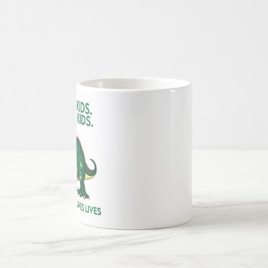 Mug Drôle leçon de grammaire Dinosaur (Centre)