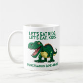 Mug Drôle leçon de grammaire Dinosaur (Gauche)