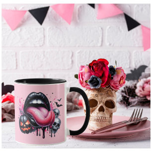 Mug Drôle Lèvres Déchiquantes Halloween Éffrayant Adul