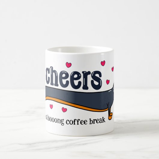 Mug Drôle Long Café Break Chien (Centre)