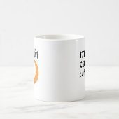 Mug Drôle lune orange Halloween avec chat (Centre)
