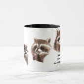 Mug Drôle, Mains sur le café, mignonne bouge Raccoon (Centre)