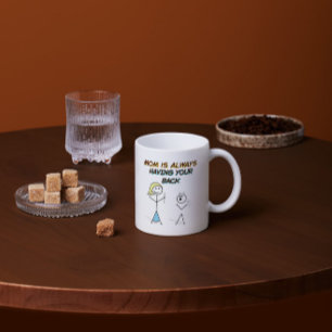 Mug Drôle Maman Support Cartoon - avoir votre dos