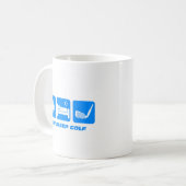 Mug Drôle mangez le golf de sommeil (Devant gauche)