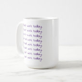 Mug Drôle manuscrit violet texte Workaholic (Devant gauche)