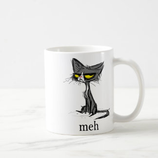 Mug Drôle Meh cadeau de chat pour les Amoureux de les