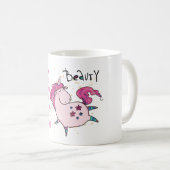 Mug Drôle meilleur ami MAUVAIS INFLUENCE Unicorne Dans (Devant droit)