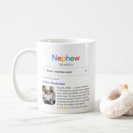 Mug Drôle Meilleur Nephew Jamais Résultat De Recherche (Avec donut)