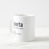 Mug Drôle Meilleur Sarcastique Roberta Définition Cade (Devant gauche)