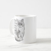 Mug Drôle mème de chat grincheux pour les amateurs et  (Devant gauche)