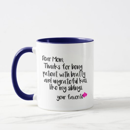 Mug Drôle Merci Maman Mème Fête des Mères Café cadeau (Gauche)