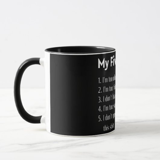 Mug Drôle mes cinq humeurs (Gauche)