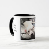 Mug Drôle mignon adorable chien blanc 60e anniversaire (Devant gauche)