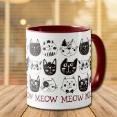 Mug Drôle mignon Chat visage Motif