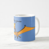 Mug Drôle mignon dessin animé de pterodactyle volant o (Devant droit)