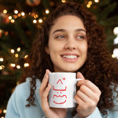 Mug Drôle mignon Emoticon Père Noël Geek Nerd Lait de 