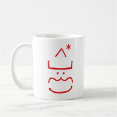 Mug Drôle mignon Emoticon Père Noël Geek Nerd Lait de  (Gauche)