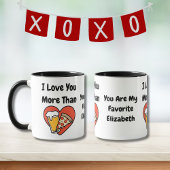 Mug Drôle mignon Je t'aime plus que la pizza et la biè
