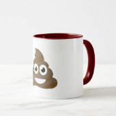 Mug Drôle mignon Poop Emoji (Devant droit)