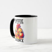 Mug Drôle mignon poulet Witty Citation de café et des  (Devant gauche)