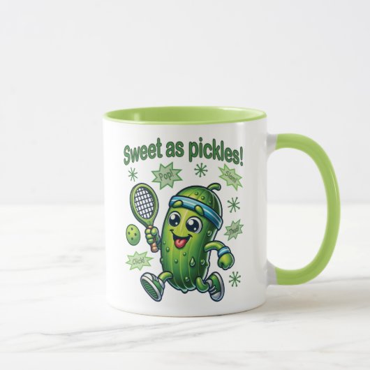 Mug Drôle mignon sucré comme chatons Pickleball (Droite)