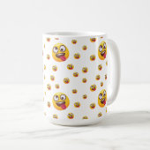 Mug "Drôle Mignonne Tongue Out Emoji Design" (Devant droit)