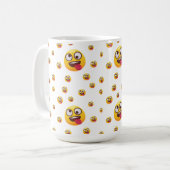 Mug "Drôle Mignonne Tongue Out Emoji Design" (Devant gauche)