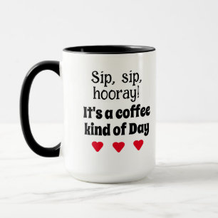 Mug drôle minima noir et blanc élégante typographie