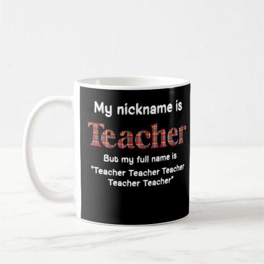 Mug Drôle Mon Pseudo Est Enseignant Mais Mon Nom Compl (Gauche)