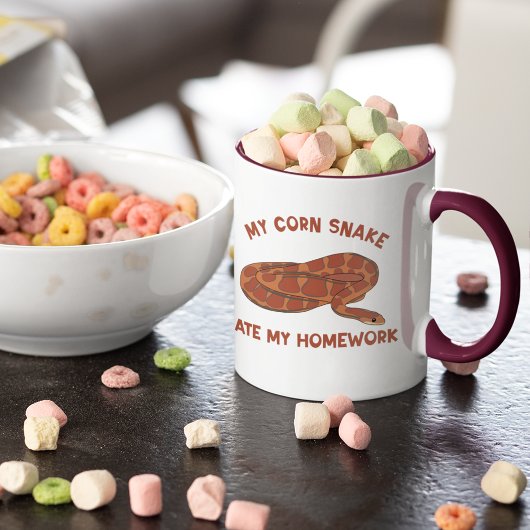 Mug Drôle Mon Serpent De Maïs Mangé Mon Travail À Domi