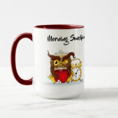 Mug Drôle Morning Cranky Owl (Gauche)