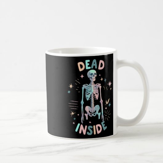 Mug Drôle mort dans le squelette Décontracté Halloween (Droite)