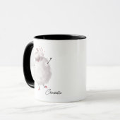 Mug Drôle Mouton Amour Coeur Nom personnalisé (Devant gauche)