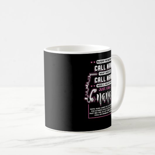 Mug Drôle Nana Sayings Cadeaux Appelez simplement Nana (Devant droit)
