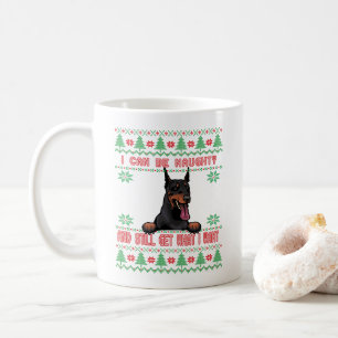 Mug Drôle Naughty Doberman Ugly Sweat de Noël