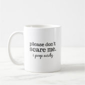 Mug Drôle ne me crains pas la typographie (Gauche)