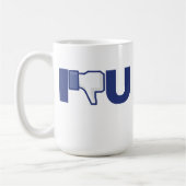 Mug Drôle Ne Pas Aimer Pouce Vers Le Bas (Gauche)