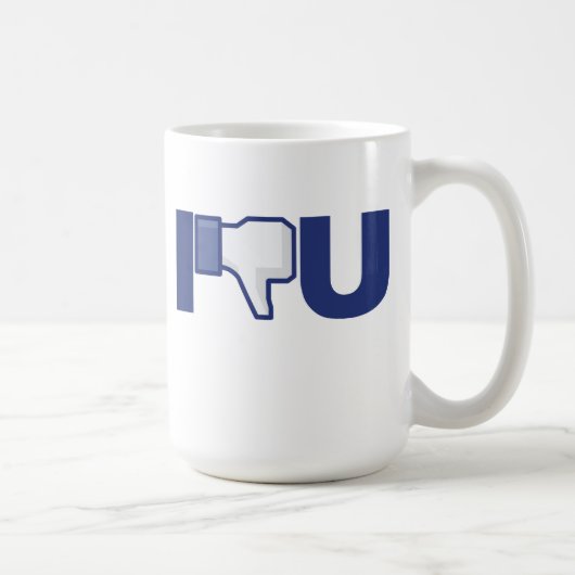 Mug Drôle Ne Pas Aimer Pouce Vers Le Bas (Droite)