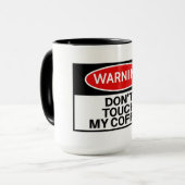Mug Drôle Ne touche pas mon café (Devant gauche)