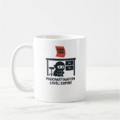 Mug Drôle Ninja Procrastination Expert Citation (Gauche)