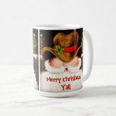 Mug Drôle Noël Cowboy Père Noël (Devant droit)