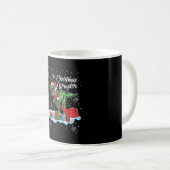 Mug Drôle Noël Dinosaur Wraptor Velociraptor (Devant droit)