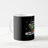 Mug Drôle Noël Dinosaur Wraptor Velociraptor (Devant gauche)