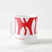 Mug Drôle Noël Espresso Café Bean Red (Devant gauche)