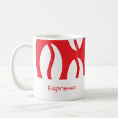 Mug Drôle Noël Espresso Café Bean Red (Gauche)